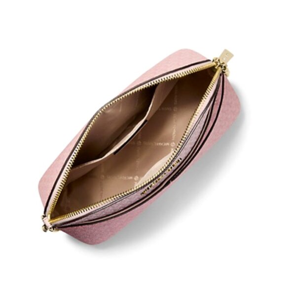 New Michael Kors Jet Set Travel Medium Dome Crossbody Powder Blush Multi - Picture 4 of 5